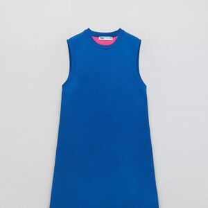 Zara Blue and Pink Dress- casual NEW WITH TAG. size small